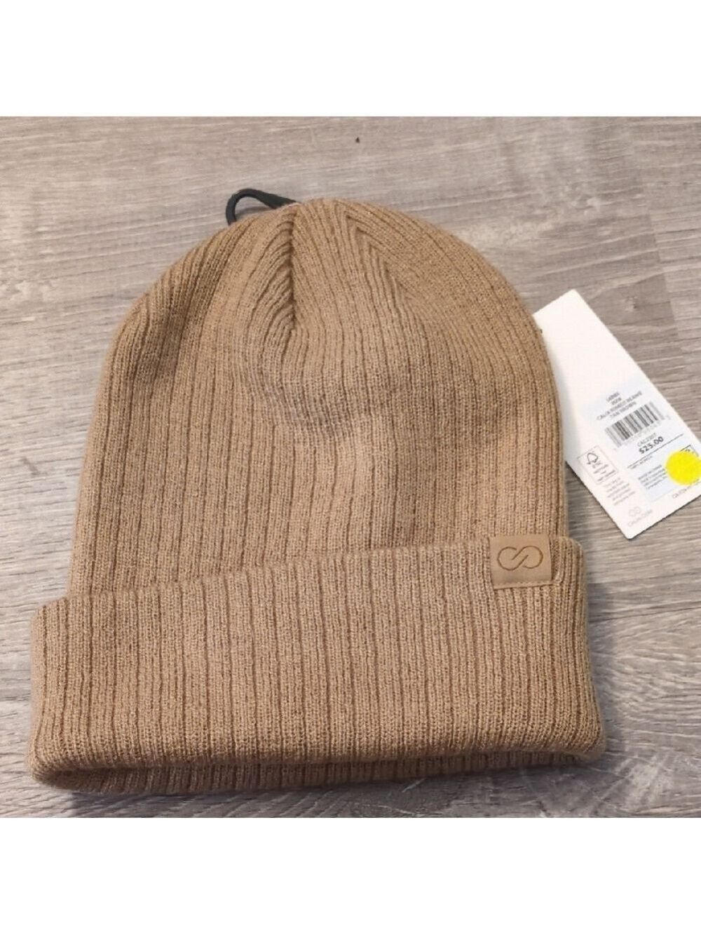 Calia By Carrie Underwood Tan Brown Ribbed Beanie OSFM